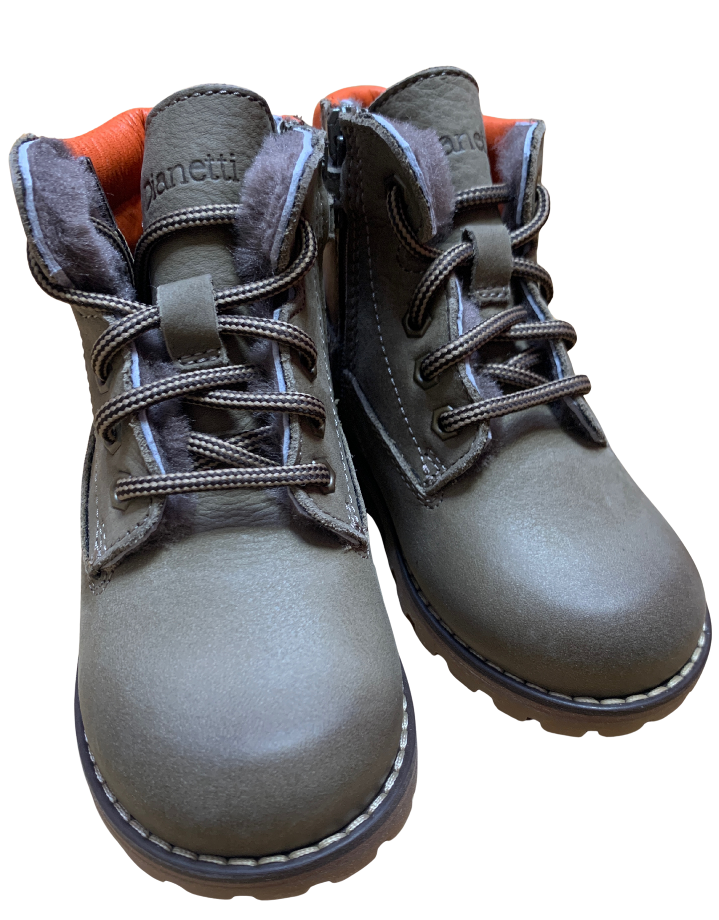 Winterstiefel Lammfell, orange