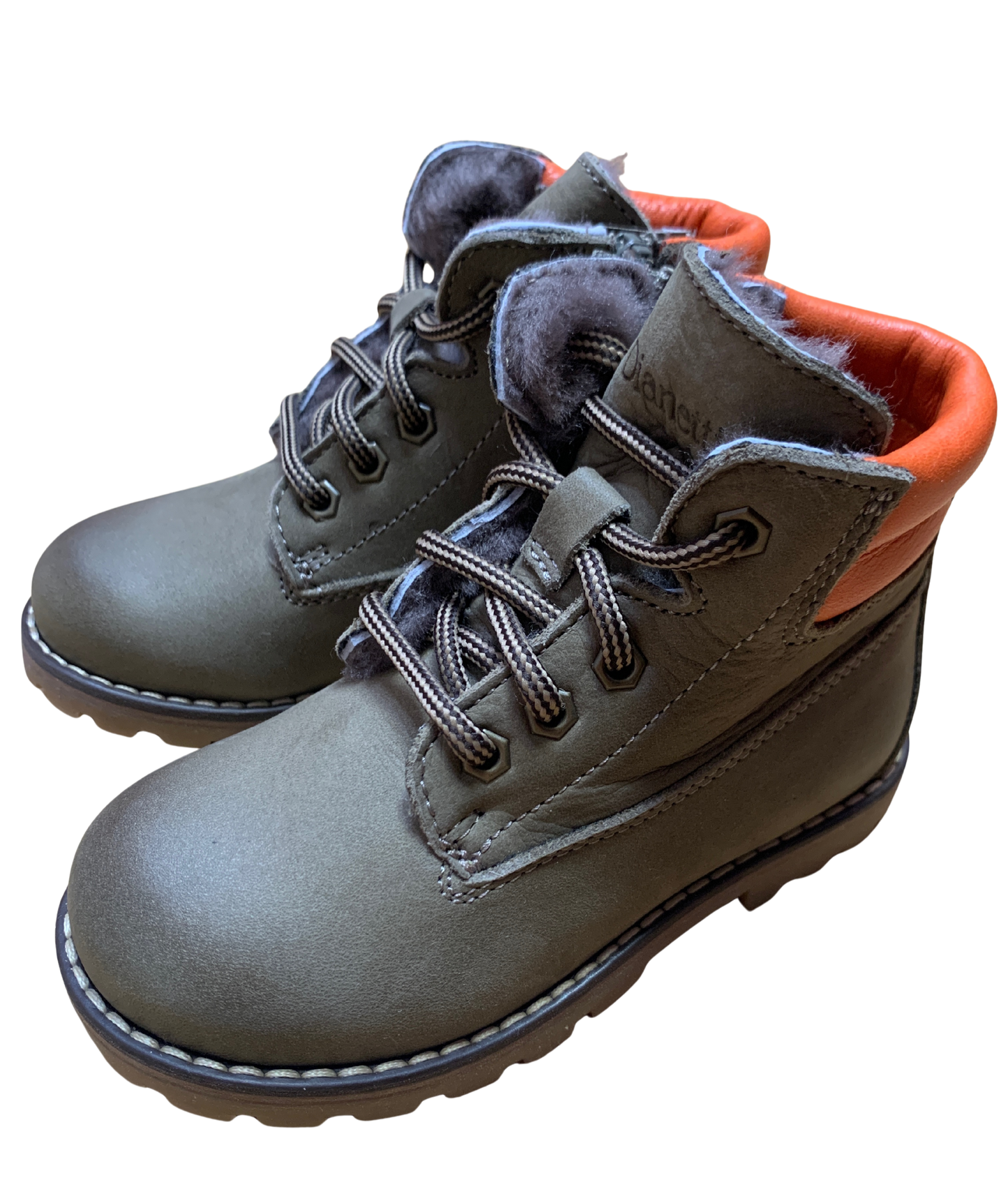 Winterstiefel Lammfell, orange