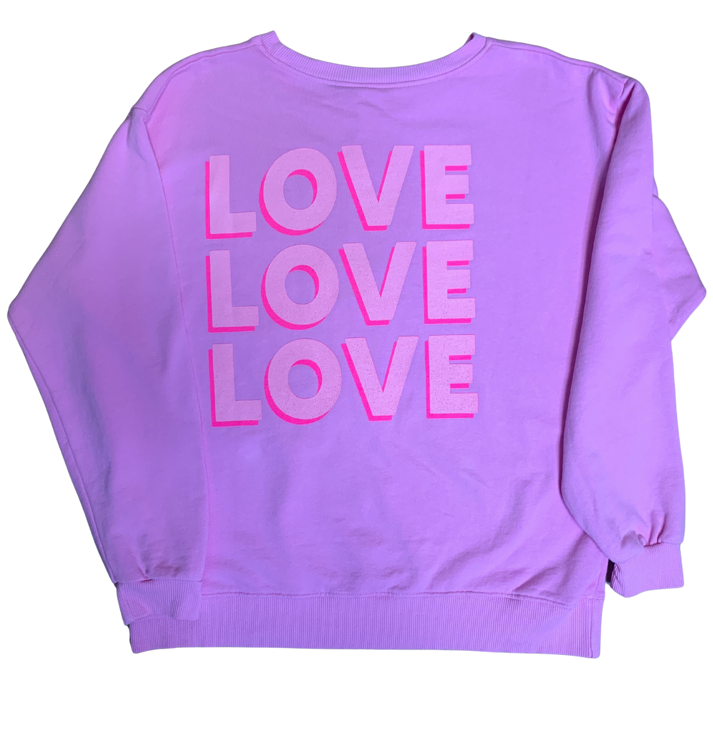 Rosa Pullover mit LOVE-Print
