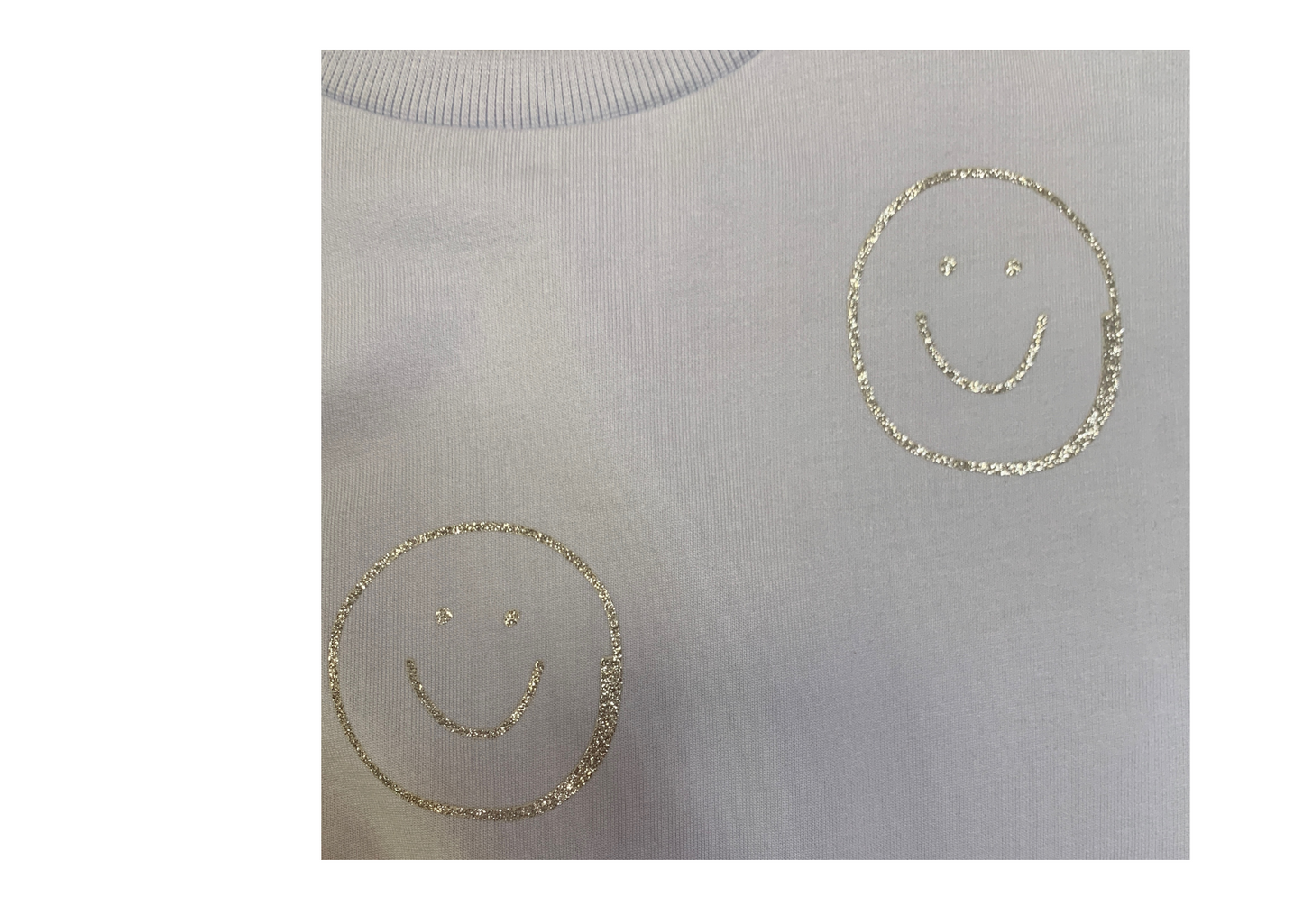 Pullover hellblau Smiley