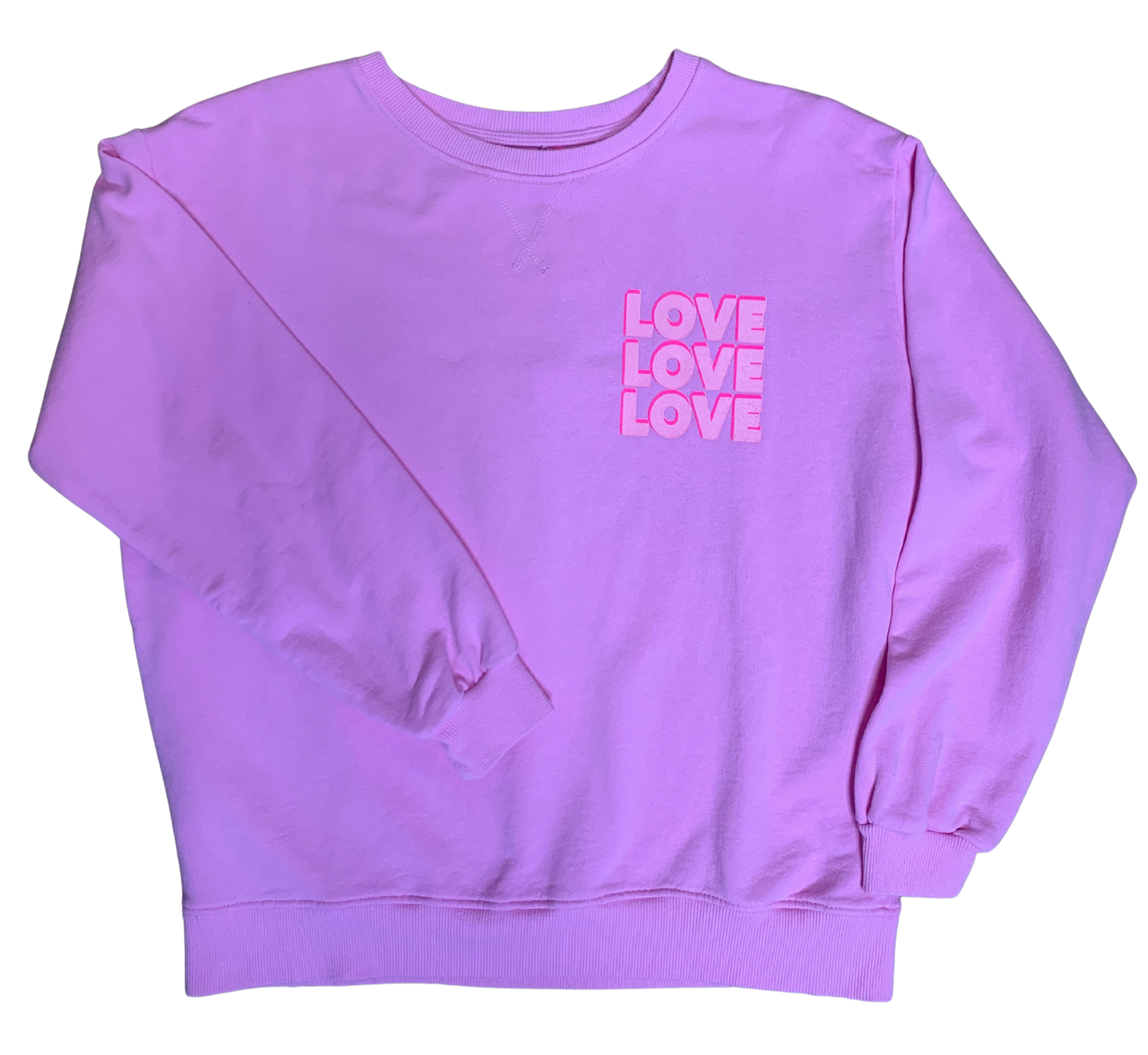 Rosa Pullover mit LOVE-Print
