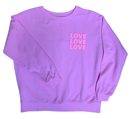 Rosa Pullover mit LOVE-Print